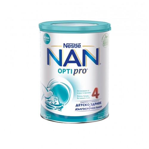 NESTLE NAN 4 OPTIPRO / НЕСТЛЕ НАН 4 ОПТИПРО АДАПТИРАНО МЛЯКО 800ГР NESTLE NAN 4 OPTIPRO / НЕСТЛЕ НАН 4 ОПТИПРО АДАПТИРАНО МЛЯКО 800ГР