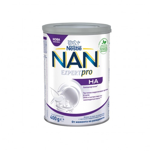 NESTLE NAN H.A. / НЕСТЛЕ НАН ХА АДАПТИРАНО МЛЯКО С ХИДРОЛИЗИРАН ПРОТЕИН 400ГР NESTLE NAN H.A. / НЕСТЛЕ НАН ХА АДАПТИРАНО МЛЯКО С ХИДРОЛИЗИРАН ПРОТЕИН 400ГР