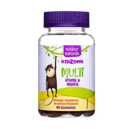 WEBEBER NATURALS KIDZOW МУЛТИВИТАМИНИ И МИНЕРАЛИ ЗА ДЕЦА ГЪМИ ЖЕЛИРАНИ ТАБЛ. Х 60 