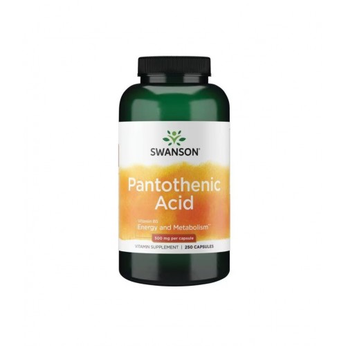 SWANSON PANTOTHENIC ACID (VITAMIN B-5) / СУОНСЪН ПАНТОТЕНОВА КИСЕЛИНА (ВИТАМИН В-5) КАПС. X250