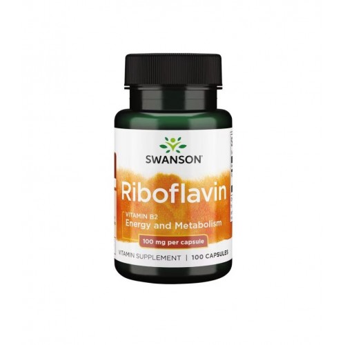 SWANSON VITAMIN B-2 (RIBOFLAVIN) / СУОНСЪН ВИТАМИН B-2 (РИБОФЛАВИН) КАПС. X100