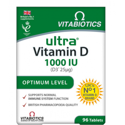 VITABIOTICS ВИТАБИОТИКС УЛТРА ВИТАМИН D3 1000IU ТАБЛ. Х 96 VITABIOTICS ВИТАБИОТИКС УЛТРА ВИТАМИН D3 1000IU ТАБЛ. Х 96