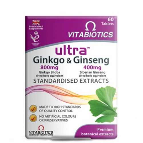 VITABIOTICS ВИТАБИОТИКС УЛТРА ГИНКО И ЖЕН ШЕН ТАБЛ. Х 60 VITABIOTICS ВИТАБИОТИКС УЛТРА ГИНКО И ЖЕН ШЕН ТАБЛ. Х 60