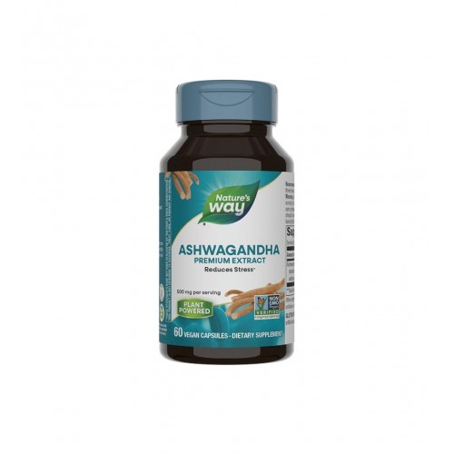 NATURE'S WAY PREMIUM EXTRACT ASHWAGANDHA / АШВАГАНДА 500МГ КАПС. Х60