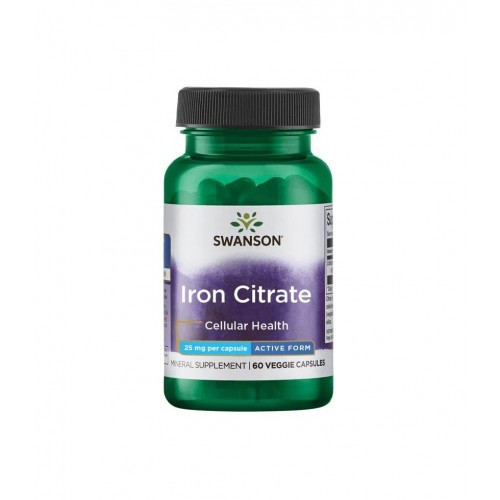 SWANSON IRON CITRATE / СУОНСЪН ЖЕЛЕЗЕН ЦИТРАТ ВЕГАН КАПС. X60 SWANSON IRON CITRATE / СУОНСЪН ЖЕЛЕЗЕН ЦИТРАТ ВЕГАН КАПС. X60