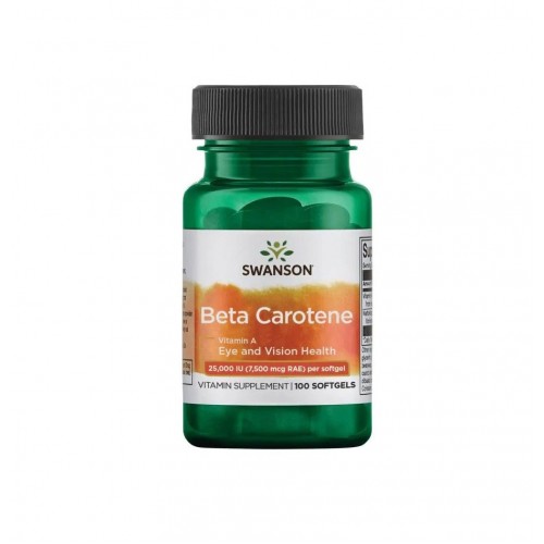 SWANSON BETA-CAROTENE (VITAMIN A) / СУОНСЪН БЕТА-КАРОТИН (ВИТАМИН А) СОФТ ГЕЛ КАПС. X100 SWANSON BETA-CAROTENE (VITAMIN A) / СУОНСЪН БЕТА-КАРОТИН (ВИТАМИН А) СОФТ ГЕЛ КАПС. X100