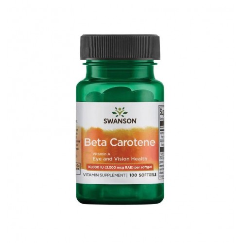 SWANSON BETA-CAROTENE (VITAMIN A) / СУОНСЪН БЕТА-КАРОТИН (ВИТАМИН А) СОФТ ГЕЛ КАПС. X100
