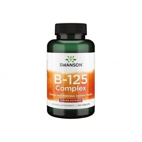 SWANSON VITAMIN B-125 COMPLEX / СУОНСЪН ВИТАМИН В-125 КОМПЛЕКС ТАБЛ. X100