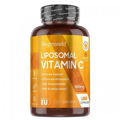 WEIGHT WOLRD / LIPOSOMAL VITAMIN C / ВИТАМИН С (ЛИПОЗОМЕН) 1000МГ КАПС. X180
