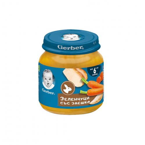 NESTLE GERBER VEGETABLES AND RABBIT PUREE / НЕСТЛЕ ГЕРБЕР ПЮРЕ ОТ ЗЕЛЕНЧУЦИ СЪС ЗАЕШКО 6М+ 125ГР NESTLE GERBER VEGETABLES AND RABBIT PUREE / НЕСТЛЕ ГЕРБЕР ПЮРЕ ОТ ЗЕЛЕНЧУЦИ СЪС ЗАЕШКО 6М+ 125ГР