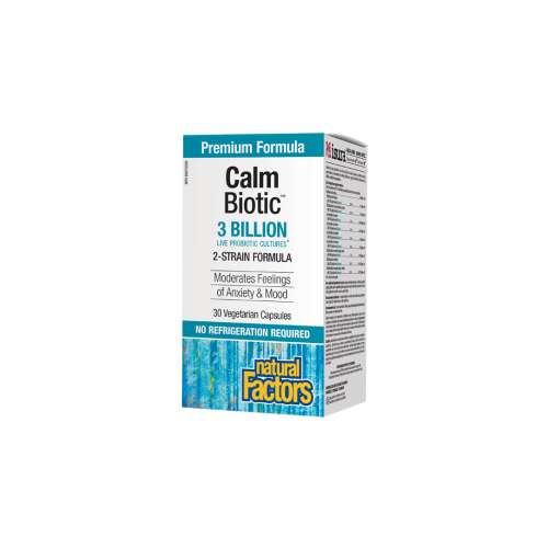 NATURAL FACTORS CALM BIOTIC / ПРОБИОТИК СРЕЩУ СТРЕС И НЕРВЕН СТОМАХ 2 ЩАМА КАПС. Х30