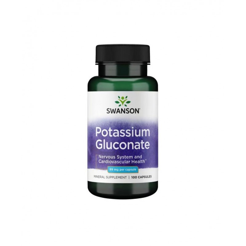 SWANSON POTASSIUM GLUCONATE / СУОНСЪН КАЛИЕВ ГЛЮКОНАТ 99 МГ КАПС. X 100
