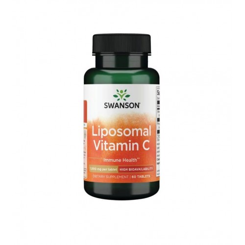 SWANSON LIPOSOMAL VITAMIN C - HIGH BIOAVAILABILITY / СУОНСЪН ЛИПОЗОМЕН ВИТАМИН C ВИСОКА БИОНАЛИЧНОСТ 1000 МГ ТАБЛ. X 60