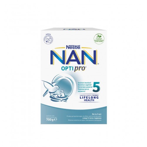 NESTLE NAN OPTIPRO 5 / НЕСТЛЕ НАН ОПТИПРО 5 МЛЕЧНА НАПИТКА НА ПРАХ 3М+ 700ГР NESTLE NAN OPTIPRO 5 / НЕСТЛЕ НАН ОПТИПРО 5 МЛЕЧНА НАПИТКА НА ПРАХ 3М+ 700ГР