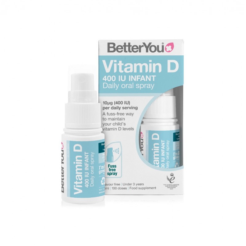 BETTER YOU VITAMIN D 400 IU ORAL SPRAY / БЕТЪР Ю ВИТАМИН D ОРАЛЕН СПРЕЙ ЗА БЕБЕТА 400 IU 15МЛ