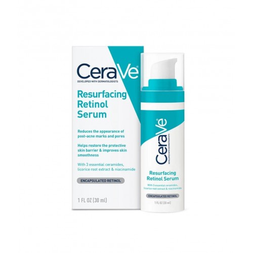 CERAVE RESURFACING RETINOL SERUM / СЕРАВЕ СЕРУМ С РЕТИНОЛ ЗА ЛИЦЕ ЗА РАВНОМЕРЕН ТЕН НА КОЖАТА 30МЛ CERAVE RESURFACING RETINOL SERUM / СЕРАВЕ СЕРУМ С РЕТИНОЛ ЗА ЛИЦЕ ЗА РАВНОМЕРЕН ТЕН НА КОЖАТА 30МЛ
