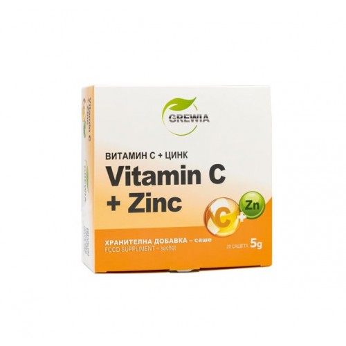 GREWIA VITAMIN C + ZINC / ВИТАМИН C + ЦИНК 20 ГР X 5 