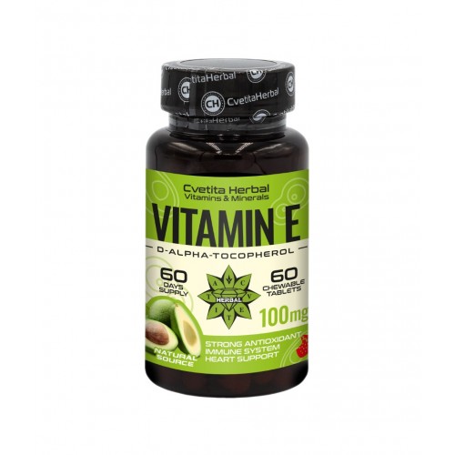 CVETITA HERBAL VITAMIN E / ВИТАМИН Е 100МГ ТАБЛ. X60