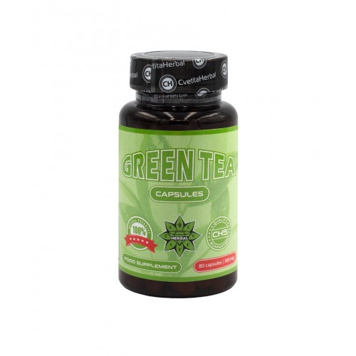 CVETITA HERBAL GREEN TEA EXTRACT / ЗЕЛЕН ЧАЙ ЕКСТРАКТ 300МГ КАПС. X80