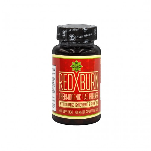 CVETITA HERBAL RED X BURN / ГОРЧИВ ПОРТОКАЛ И ЗЕЛЕН ЧАЙ ЕКСТРАКТ 400МГ КАПС. X80