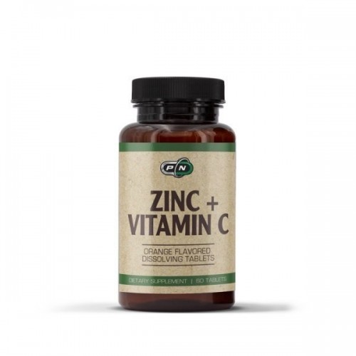 HEALTH STORE / РURE NUTRITION ZINC + VITAMIN C ORANGE FLAVORED ДЪВЧАЩИ ТАБЛ. X60 HEALTH STORE / РURE NUTRITION ZINC + VITAMIN C ORANGE FLAVORED ДЪВЧАЩИ ТАБЛ. X60