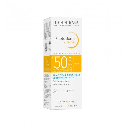 BIODERMA PHOTODERM CREAM SPF50+ / БИОДЕРМА ФОТОДЕРМ СЛЪНЦЕЗАЩИТЕН КРЕМ ЗА ЛИЦЕ SPF50+ 40МЛ