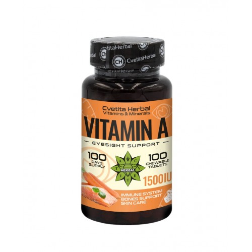 CVETITA HERBAL VITAMIN A / ВИТАМИН А 1500IU ТАБЛ. X100