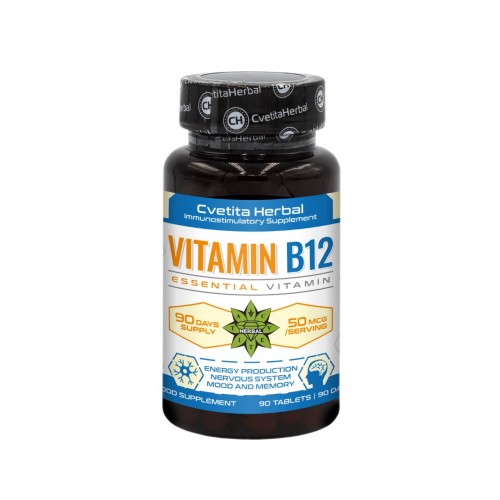 CVETITA HERBAL VITAMIN B12 / ВИТАМИН Б12 ТАБЛ. X90