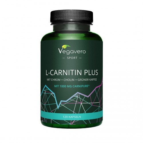 VEGAVERO L-CARNITIN PLUS (MIT CHROM + CHOLIN + GRUNER KAFFEE) / Л-КАРНИТИН + ХРОМ + ХОЛИН И ЗЕЛЕНО КАФЕ КАПС. Х120