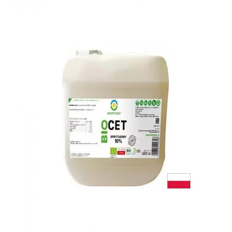 BIOFOOD OCET SPIRYTUSOWY / БИО АЛКОХОЛЕН ОЦЕТ 10% 5 Л