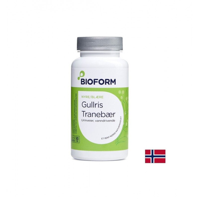 BIOFORM GULLRIS TRANEBAER / БИЛКОВА ФОРМУЛА ЗА УРИНАРЕН ТРАКТ СЪС ЗЛАТНА ПРЪЧИЦА, БЯЛА БРЕЗА, ЧЕРВЕНА БОРОВИНКА И ПОЛСКИ ХВОЩ КАПС. X 90 BIOFORM GULLRIS TRANEBAER / БИЛКОВА ФОРМУЛА ЗА УРИНАРЕН ТРАКТ СЪС ЗЛАТНА ПРЪЧИЦА, БЯЛА БРЕЗА, ЧЕРВЕНА БОРОВИНКА И ПОЛСКИ ХВОЩ КАПС. X 90