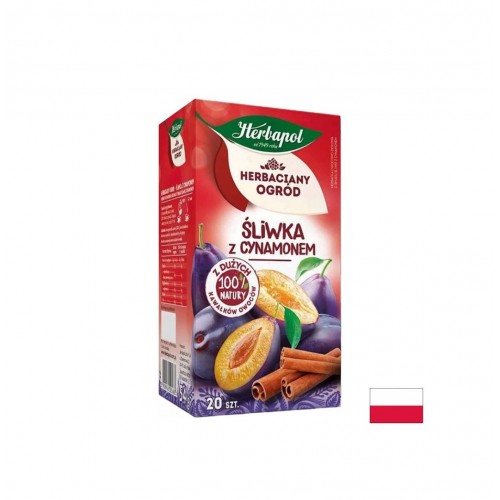 HERBAPOL SLIWKA Z CYNAMONEM / ЧАЙ СЛИВА И КАНЕЛА ФИЛТЪРНИ ПАКЕТЧЕТА X 20