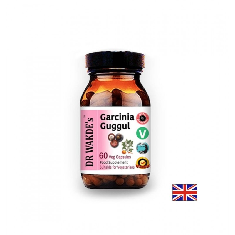 DR. WAKDE'S GARCINIA & GUGGUL / ГАРЦИНИЯ И ГУГУЛ ПРИ ВИСОК ХОЛЕСТЕРОЛ И НАДНОРМЕНО ТЕГЛО КАПС. X 60