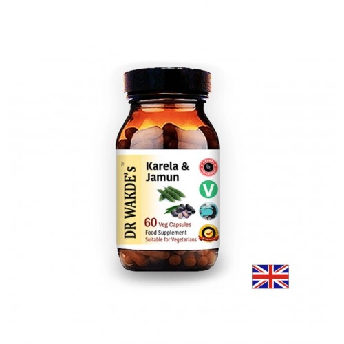 DR. WAKDE'S KARELA & JAMUN / КАРЕЛА & ЯМУН ЗА КОНТРОЛ НА ДИАБЕТА И НАМАЛЯВАНЕ НА КРЪВНАТА ЗАХАР КАПС. X 60