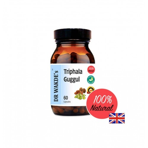 DR. WAKDE'S TRIPHALA GUGGUL / ТРИФАЛА ГУГУЛ ПРИ ВИСОК ХОЛЕСТЕРОЛ, ЗАТЛЪСТЯВАНЕ И ХЕМОРОИДИ КАПС. X 60 DR. WAKDE'S TRIPHALA GUGGUL / ТРИФАЛА ГУГУЛ ПРИ ВИСОК ХОЛЕСТЕРОЛ, ЗАТЛЪСТЯВАНЕ И ХЕМОРОИДИ КАПС. X 60