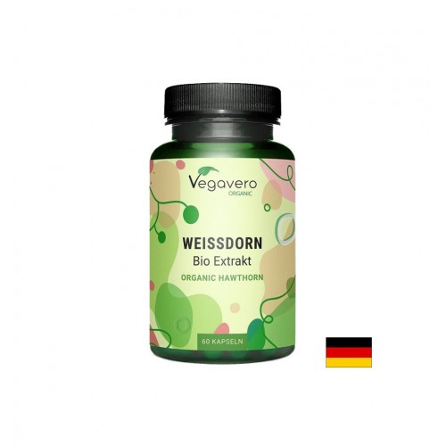 VEGAVERO HAWTHORN EXTRACT ORGANIC / ГЛОГ ПОДКРЕПА ЗА СЪРДЕЧНО-СЪДОВАТА И НЕРВНАТА СИСТЕМА 700 МГ КАПС. X 60