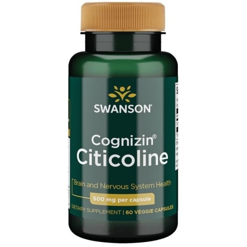 SWANSON Cognizin Citicoline Когнизин цитиколин 500МГ ВЕГЕ КАПС. Х 60