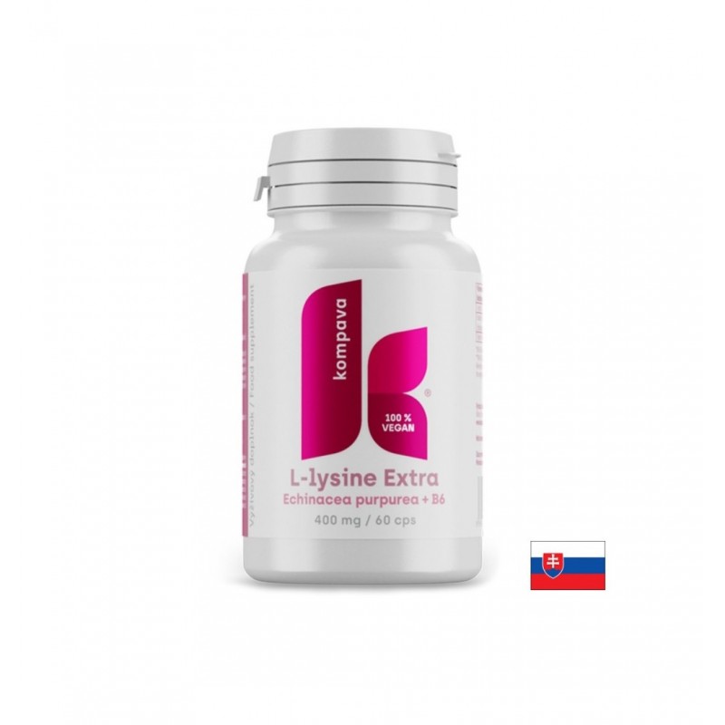 KOMPAVA L-LYSINE EXTRA / Л-ЛИЗИН 350 МГ + ЕХИНАЦЕЯ 40 МГ + ВИТАМИН B6 10 МГ ПОДКРЕПА ПРИ ХЕРПЕС ЗОСТЕР И ЧЕСТИ ИНФЕКЦИИ 60 ДНЕВНИ ДОЗИ КАПС. X 60 KOMPAVA L-LYSINE EXTRA / Л-ЛИЗИН 350 МГ + ЕХИНАЦЕЯ 40 МГ + ВИТАМИН B6 10 МГ ПОДКРЕПА ПРИ ХЕРПЕС ЗОСТЕР И ЧЕСТИ ИНФЕКЦИИ 60 ДНЕВНИ ДОЗИ КАПС. X 60