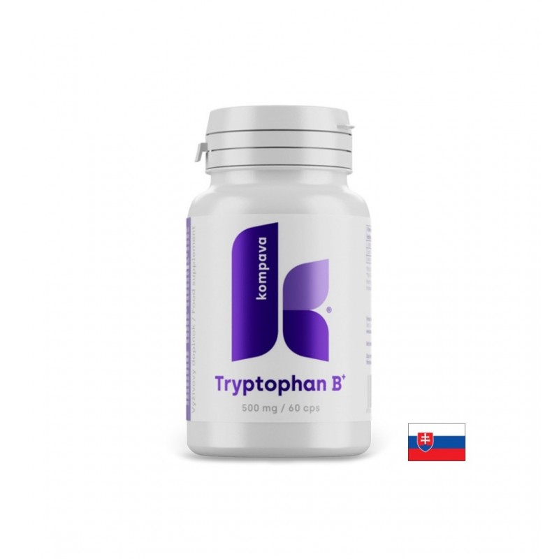 KOMPAVA TRYPTOPHAN B / Л-ТРИПТОФАН 490 МГ + ВИТАМИНИ B6 И B3 СПОКОЕН СЪН И ЕМОЦИОНАЛЕН БАЛАНС 60 ДНЕВНИ ДОЗИ КАПС. X 60