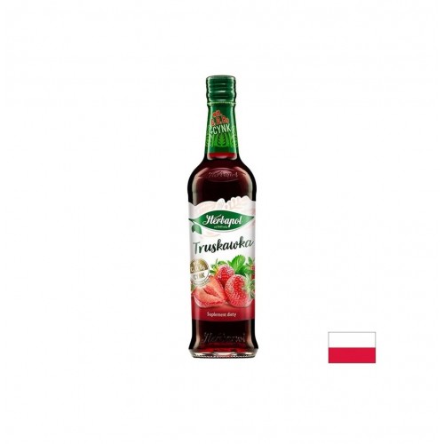 HERBAPOL STRAWBERRY FLAVOURED SYRUP / СИРОП ЯГОДА ЗА НАПИТКИ И ДЕСЕРТИ 420 МЛ