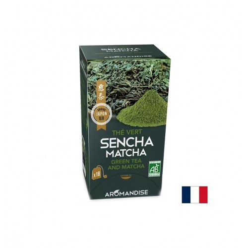 AROMANDISE THÉ VERT SENCHA MATCHA / АРОМАНДИСЕ ЗЕЛЕН ЧАЙ И МАТЧА  ФИЛТЪРНИ ПАКЕТЧЕТА Х 18