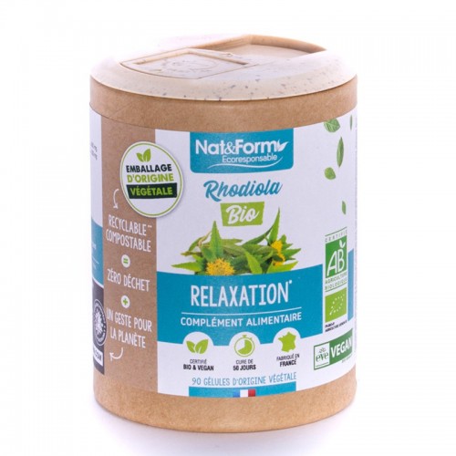NAT&FORM / RHODIOLA BIO RELAXATION / ЗЛАТЕН КОРЕН БИО КАПС. X90