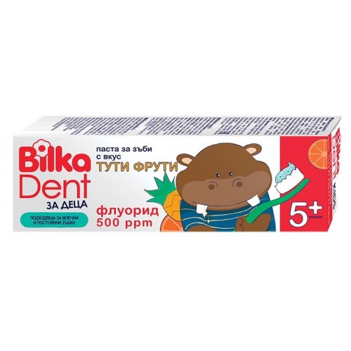 BILKA DENT / KIDS 5+ / ПАСТА ЗА ЗЪБИ ТУТИ ФРУТИ 50МЛ