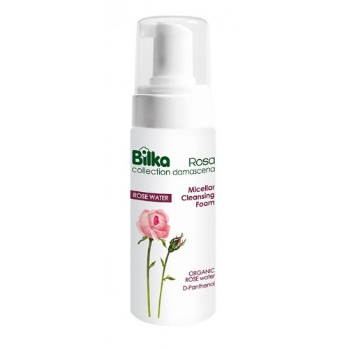 BILKA COLLECTION / ROSA DAMASCENA / ПОЧИСТВАЩА МИЦЕЛАРНА ПЯНА ЗА ЛИЦЕ С РОЗОВА ВОДА 140МЛ