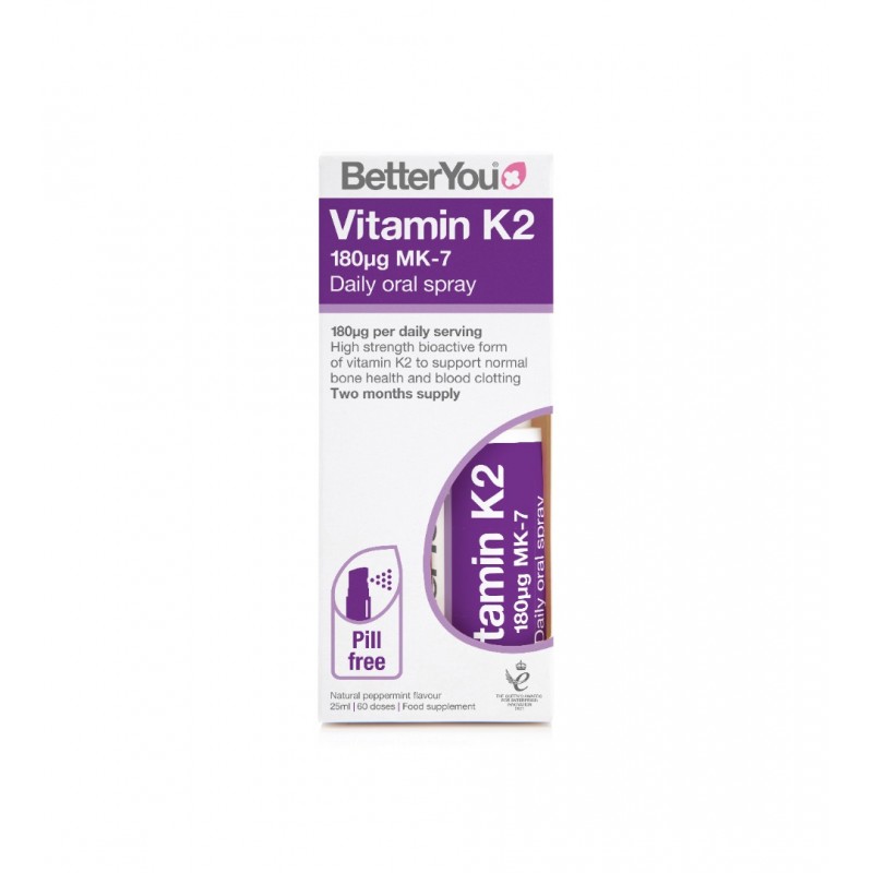 BETTER YOU VITAMIN K2 DAILY ORAL SPRAY / БЕТЪР Ю ВИТАМИН К2 ОРАЛЕН СПРЕЙ 25МЛ BETTER YOU VITAMIN K2 DAILY ORAL SPRAY / БЕТЪР Ю ВИТАМИН К2 ОРАЛЕН СПРЕЙ 25МЛ