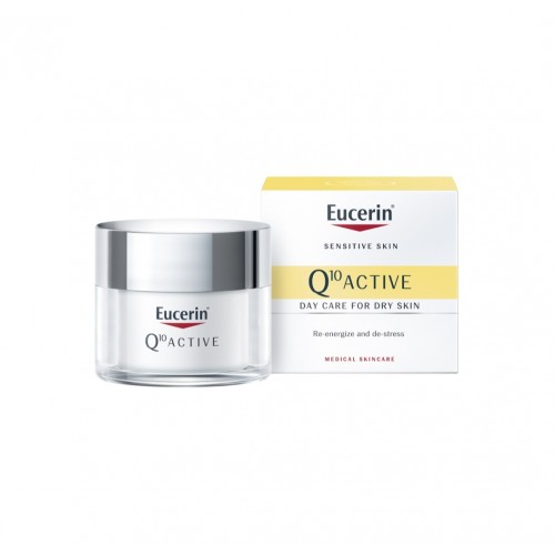 EUCERIN Q 10 ACTIVE DAY CREAM / ЕУСЕРИН КЮ ТЕН АКТИВ ДНЕВЕН КРЕМ ПРОТИВ БРЪЧКИ, ЗА ЧУВСТВИТЕЛНА КОЖА 50МЛ