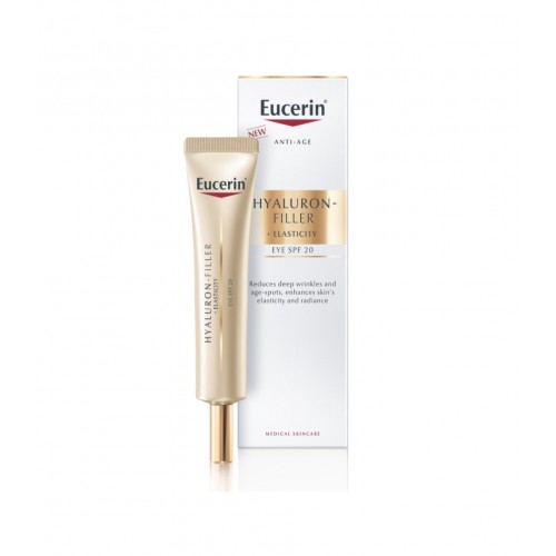 EUCERIN HYALURON-FILLER + ELASTICITY SPF20 EYE / ЕУСЕРИН ХИАЛУРОН ФИЛЪР + ЕЛАСТИСИТИ ОКОЛООЧЕН КРЕМ 15МЛ