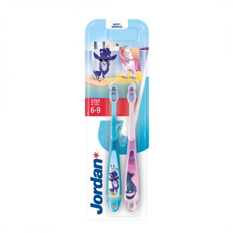 JORDAN / DUO STEP 3 6-9 ГОДИНИ ДЕТСКА ЧЕТКА ЗА ЗЪБИ 2БР JORDAN / DUO STEP 3 6-9 ГОДИНИ ДЕТСКА ЧЕТКА ЗА ЗЪБИ 2БР