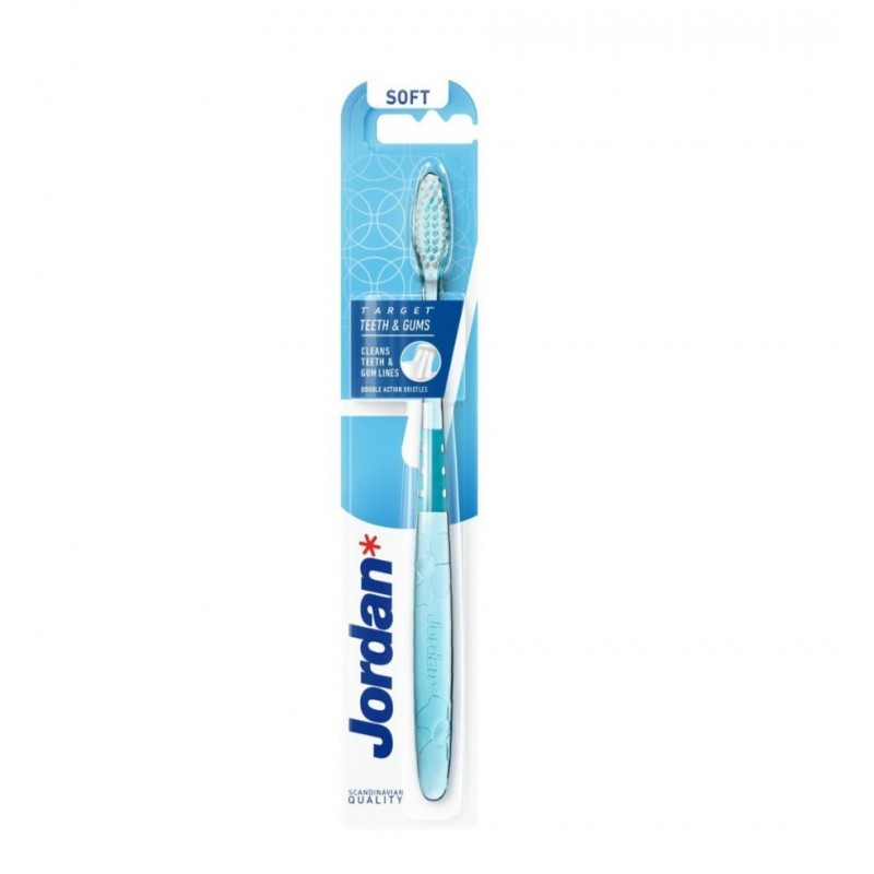 JORDAN / TARGET TEETH AND GUMS SOFT ЧЕТКА ЗА ЗЪБИ С ДВОЙНО ДЕЙСТВИЕ