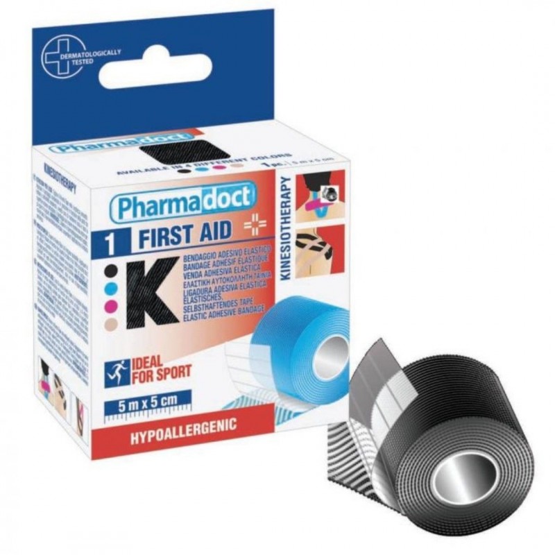 PHARMADOCT / КИНЕЗИО ТЕРАПЕВТИЧНА ЛЕНТА, ЧЕРНА 5М X 5СМ PHARMADOCT / КИНЕЗИО ТЕРАПЕВТИЧНА ЛЕНТА, ЧЕРНА 5М X 5СМ